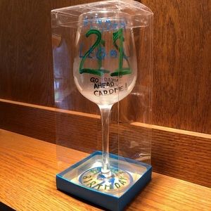 21st Birthday De-Lite HandPainted Goblet